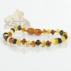 Amber bracelet multi with screw clasp